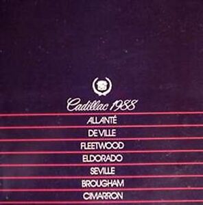 1988 Cadillac Prestige Brochure, Fleetwood Eldorado