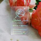 200 Custom Gold Foil Frosted Cear holographic Transparent Business Card