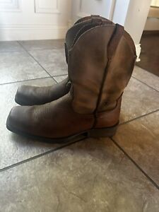 Ariat Rambler Western Cowboy Boots Distressed Leather Square Toe Mens 11.5 EE