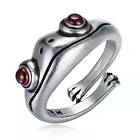Cute Frog Ring Women/Men Party Gift 925 Silver Filled Ring Jewelry Sz Adjustable