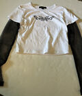 Almost Famous Junior Medium Fishnet Long Sleeve Shirt NWT  BR32