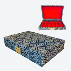 Thai Jewelry box, gold box, amulet box, ring box, necklace box, 18 compartments