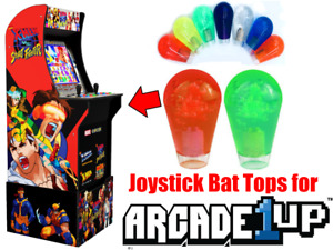 Arcade1up X-Men vs. Street Fighter - Translucent Joystick Bat Tops (Red/Green)