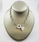 Tiffany & Co Sterling Heart Tag Silver Return to Tiffany Toggle Necklace 16