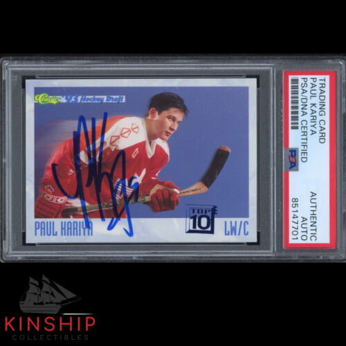 Paul Kariya signed 1993 Classic Games Card PSA DNA Slabbed Hockey HOF Auto C2858