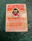 Circus Barnum Festival 1970s Finger Press Clown Patch on Card NIP