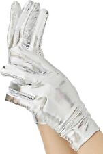 New ListingWomen Short Silver Gloves Metallic Robot Cosplay Costume Hand Gloves
