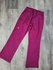 Womens Size Small HH Works by Healing Hands Scrub Pants Purple Lots Of Pockets
