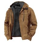 Men's Hooded Casual Padded Jacket Winter Warm Soft Comfort Coat Thick Jacket Top