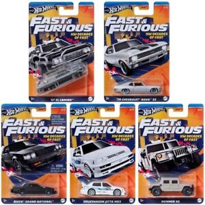 2024 Hot Wheels Fast and Furious Decades of Fast, Complete Set of 5 Jetta New