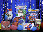Spiderman Party Set # 19 / 20 Plates Napkins Tablecover Balloon Invites Blowouts