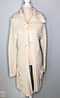 Caslon Chunky Knit Womens Duster Wool Blend Cardigan Ivory