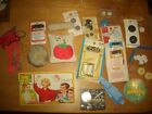 Misc. Vintage Sewing Items-2 Pin Cushions,Needles, Snap Kit,2 Clark Bobbins,Etc.