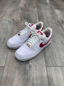Nike Air Force 1 '07 White Noble Red Shoes Sneakers 315115-154 Womens Size 8.5