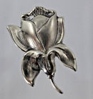 Sterling Silver 925 Antique Blooming Orchid Flower 2.5