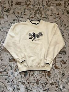 Vintage Croft & Barrow Sweater Mens M Textured Golfer embroidered