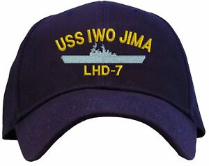 USS Iwo Jima LHD-7 Embroidered Baseball Cap - Available in 3 Colors