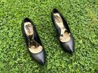 Gucci Women's Pointed Toe Platform Stiletto Heels Leather Shoes Black Size 8.5