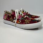 Keds X Rifle Paper Co Women Sz 7.5 Floral Dark Red Canvas Casual Sneakers Shoes