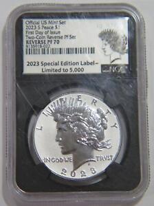 PEACE DOLLAR REVERSE PROOF $1 SILVER 2023 S NGC PF70 SPECIAL EDITION LABEL 🌈⭐🌈