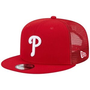 New Era Philadelphia Phillies Red 9FIFTY Snapback Adjustable Trucker Hat