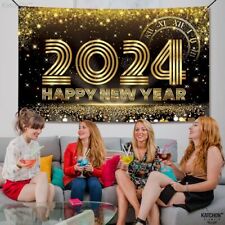 , XtraLarge Happy New Year Banner 2024 - Happy New Year Backdrop, 72x44 Inch |