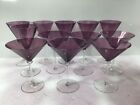 T68 Vintage Antique Purple Garda Amethyst Stemmed Blown Wine Glass  Water Goblet