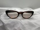 Vintage Marine Cat Eye Brown Frame W/ Rhinestones Eye Glasses