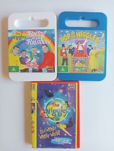 3x The Wiggles DVD ABC / Racing To The Rainbow, Wiggly World, Pop Go The Wiggles