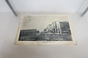 Street Scene & Stores - Bolivar Missouri RPPC Postcard 1909