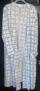 LuLaRoe Women Sarah Open Front Cardigan Duster Blue & Gray Long Sleeve Size XL