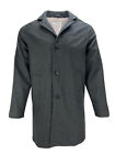 ONTOUR Men's Gray Collared Neck Button Closure Trench Coat Sz M NWT
