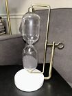 Unique Target 11” Tall Hourglass Glass, Metal and Marble