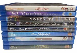 Lot Of 9 Blu-Ray Movies Mostly Disney Titles Plus Elf Story Yosemite More