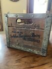 Vintage Golden Guernsey Dairy Wooden And Metal Banded Crate