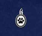 Sterling Silver-Plated Oval Paw Print Charm - SALE BENEFITS RESCUE