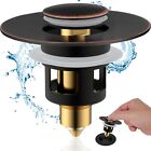 Upgraded All Metal Pop Up Sink Drain Stainer,Universal Bathroom Sink Stopper