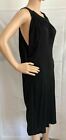 Women's Prada Black Sleeveless Knee Length Dress w/ Roman Drape Size 2 - 4