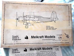 Meikraft's- Vindicator Dive Bomber-1/48th- w/resin & pewter parts-1973- Read On