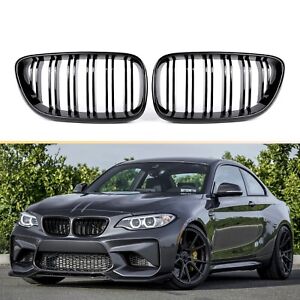 M Style Front Kidney Grille grill 14-20 BMW 2 Series F22 F23 F24 220i 230i M240i (For: 2017 BMW)