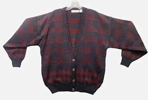 Vintage Brian MacNeil Sweater Mens Cardigan Holiday Ugly Christmas Size Medium