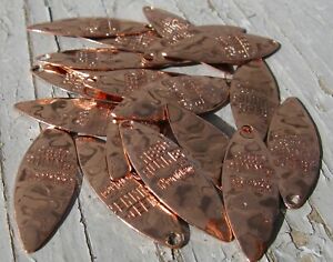 Size 3 Copper Hex Northland Reed Runner Willow Leaf Spinner Blades- Lot of 45 D1