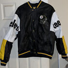 Pittsburgh Steelers Leather Jacket Coat Size Medium