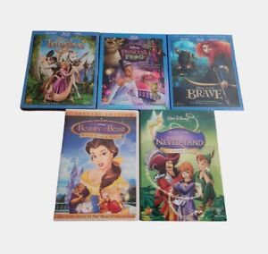 Disney Princess(es) DVD & Blu-Ray Mixed Lot of 5 Movies *Free Shipping!*
