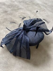 GIOVANNIO by Emma B Vibrant Black Feather Fascinator Derby/Dress/Church/Formal