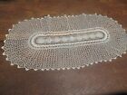 Lovely OVAL Crocheted Lace Centerpiece Doily Runner Dresser Scarf String Lace