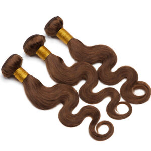 Virgin Indian Remy 100% Human Hair Extensions Hair Bundles Sewn In Body Wave USA