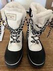 Womens snow boots Size 7.  Worn one time.