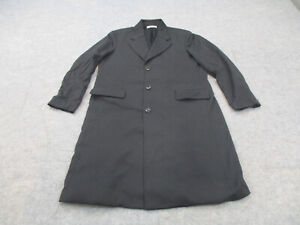 Our Legacy Coat Mens 52 Black 3 Button Wool Jacket Trench Italy Adult