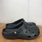 Crocs Shoes Mens 9 Classic Sandals Black Rubber Mules Clogs Slip On Beach